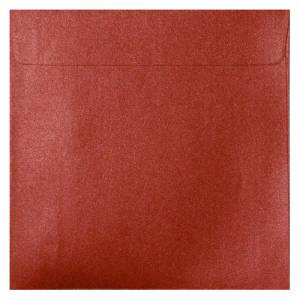 Sobres cuadrados - Sobre Perlado Rojo Cuadrado (Rojo Cardenal) 